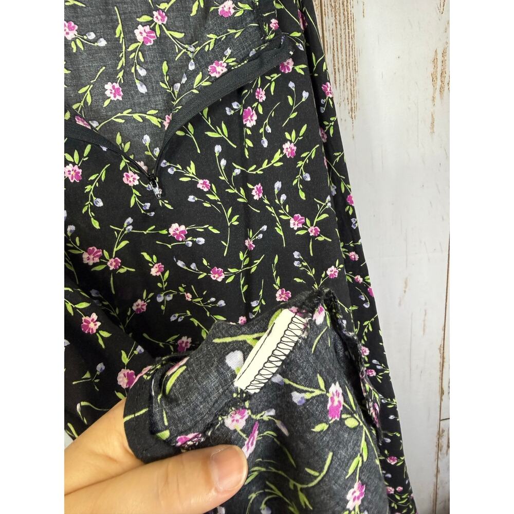 Floral Black and Pink Maxi Skirt. Similar to Size M/L. Excellent condition! - Picture 4 of 4